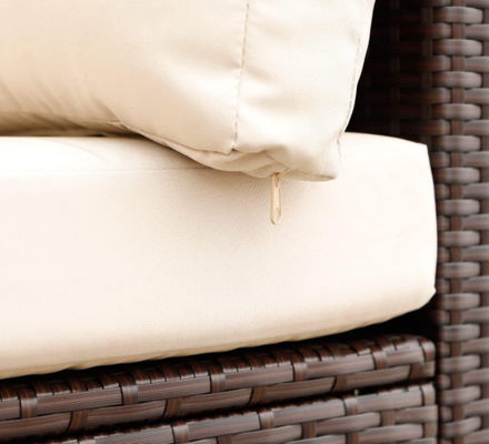Indoor/Outdoor Furniture Sets Rattan All-Weather Washable Cushions with Coffee Table Rattan Sectional Sofa