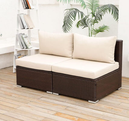 Indoor/Outdoor Furniture Sets Rattan All-Weather Washable Cushions with Coffee Table Rattan Sectional Sofa