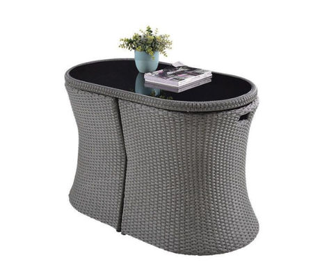 Indoor Outdoor Patio Rattan Bistro Dining Set Balcony Chair Leisure Space Saving