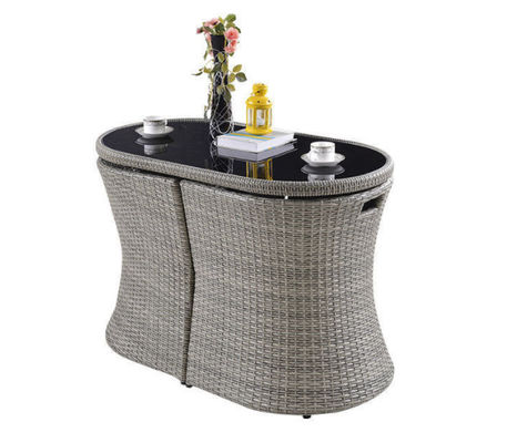 Indoor Outdoor Patio Rattan Bistro Dining Set Balcony Chair Leisure Space Saving