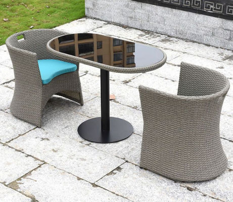 Indoor Outdoor Patio Rattan Bistro Dining Set Balcony Chair Leisure Space Saving