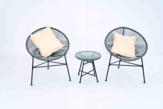 Patio Outdoor Wicker Bistro Table And Chairs Dining Colorful Rattan Acapulco Chair Wicker Sun
