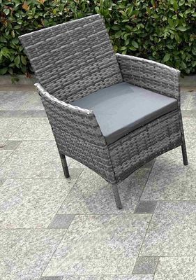 Best 4 PCS Rattan Patio Furniture Set Cushioned Sofa Chair Coffee Table Popular Wicker Look Hotel Outdoor Furniture