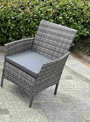 Best 4 PCS Rattan Patio Furniture Set Cushioned Sofa Chair Coffee Table Popular Wicker Look Hotel Outdoor Furniture