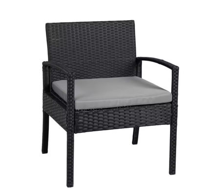 4 Or 6 Pieces Rattan Furniture Sets Outdoor Table And Chair ottoman stool Set Balcony Furniture Sets