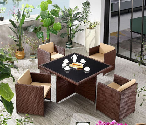 10 Seater Rattan Dining Table Set Wicker Dining Coffee Stack Table Round Sofa