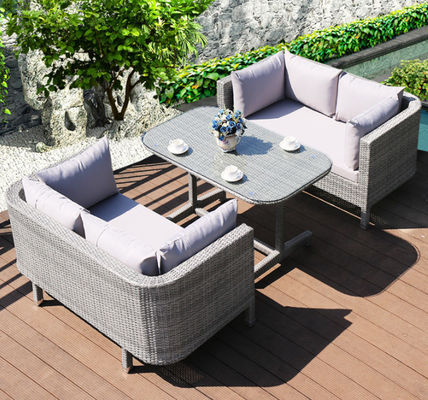 Nordic Style Terrace Courtyard Living Room Sofa Wicker Rattan Chair Patio