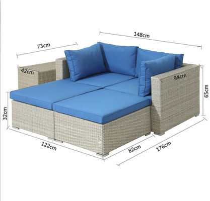 Outdoor Wicker Rattan Furniture Patio Chair Garden Table Leisure Rattan Sofa Set