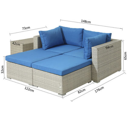 Outdoor Wicker Rattan Furniture Patio Chair Garden Table Leisure Rattan Sofa Set