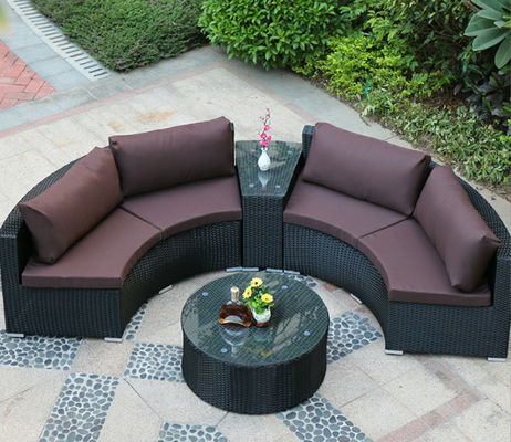 Outdoor Leisure Courtyard Villa Garden Outdoor Arc-Shaped Combination Of Aluminum Alloy Waterproof And Sunscreen Rattan