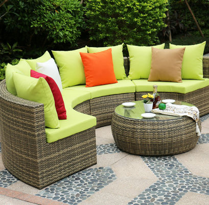 Outdoor Leisure Courtyard Villa Garden Outdoor Arc-Shaped Combination Of Aluminum Alloy Waterproof And Sunscreen Rattan