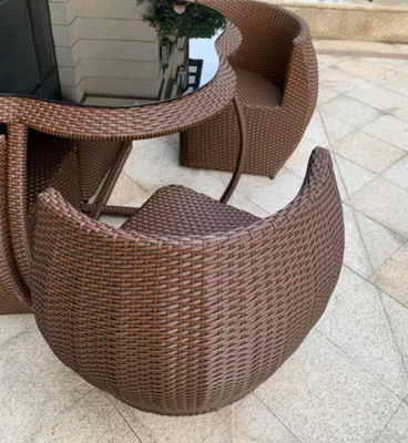 Pe Wicker Patio Furniture Flower Pumpkin Garden Wicker Patio Rattan Cushions