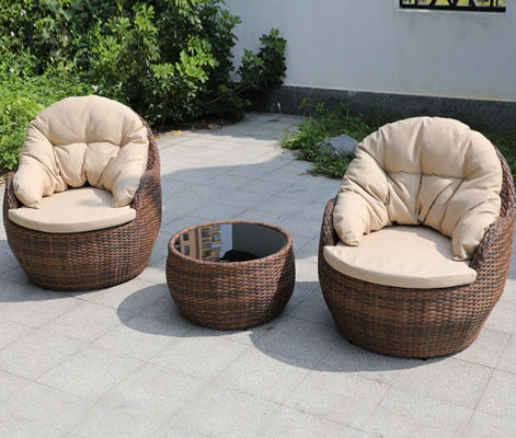 CE BSCI Glass Top Coffee Table Cushions Patio Furniture Sofa Set Furniture Outdoor