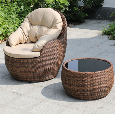CE BSCI Glass Top Coffee Table Cushions Patio Furniture Sofa Set Furniture Outdoor