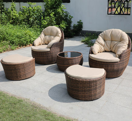 CE BSCI Glass Top Coffee Table Cushions Patio Furniture Sofa Set Furniture Outdoor