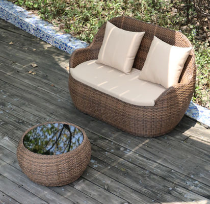 Oval Woven Rope Garden Furniture Bed Leisure Outdoor Sofa Vine Chair Weaving