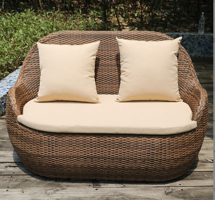 Oval Woven Rope Garden Furniture Bed Leisure Outdoor Sofa Vine Chair Weaving