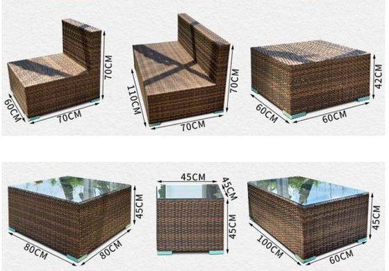 250kg Rattan Furniture Sofa And Chairs Set Hotel Villa Leisure Combination