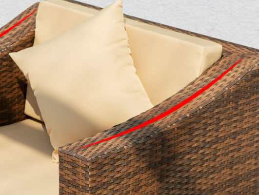 250kg Rattan Furniture Sofa And Chairs Set Hotel Villa Leisure Combination