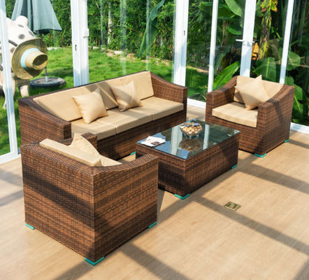 250kg Rattan Furniture Sofa And Chairs Set Hotel Villa Leisure Combination