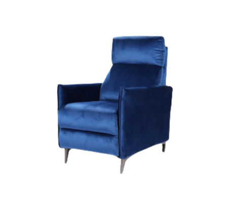Vintage Blue Velvet Pull Out Bed Sofas Recliner Single Sofa Living Room Office