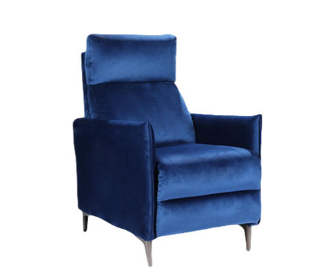 Vintage Blue Velvet Pull Out Bed Sofas Recliner Single Sofa Living Room Office