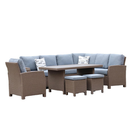HW1014 Conversation Sectional Sofa Set Patio Furniture Sets Rattan Wicker