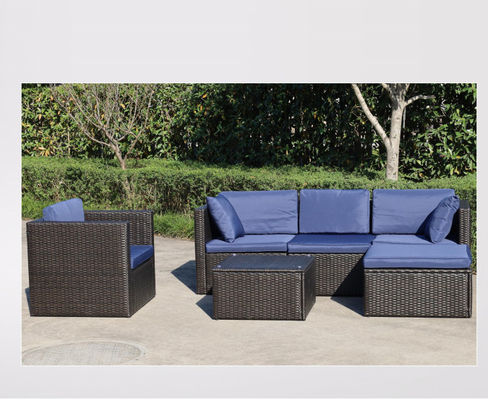 Outdoor Rattan Sectional Sofa PE Wicker Couch Backyard Conversation Set