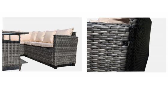 Hotel Luxury Rattan Dining Table And Chairs Furniture Extension Woven Rope Restaurant