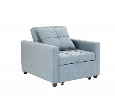 Modern Outdoor Convertible Sofa Bed Chair Adjustable Backrest 3-In-1 Pull Out