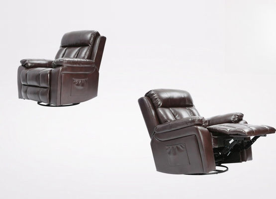 PU Leather Manual Reclining Chair Modern Swivel Stretch Recliner Chair 96x101x102CM