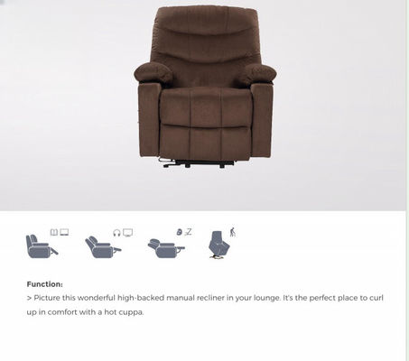 103.5CM Fashionable Adjustable Electric Recliner Leisure Fabric Furniture Elderly