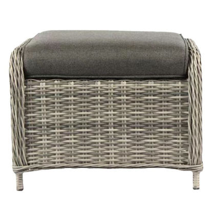 2 Seater Rattan Balcony Sofa 2 Chairs 2 Footrest 1 Table Pe Wicker Bistro Set