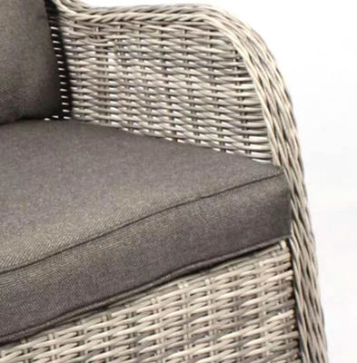 2 Seater Rattan Balcony Sofa 2 Chairs 2 Footrest 1 Table Pe Wicker Bistro Set