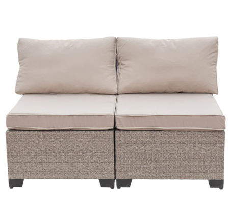 Rattan Corner Sofa Patio Set Modern Luxury Cut Aluminum Frame Hotel Villa Home