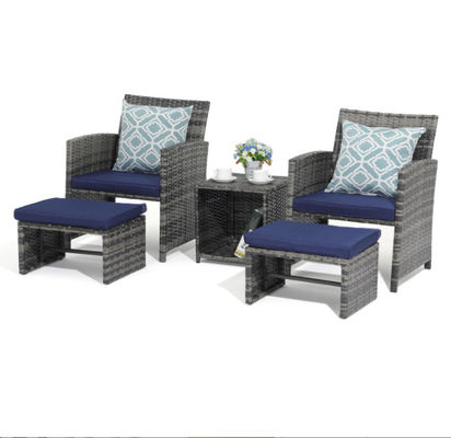 Luxury Rattan Garden Sofa Sets Furniture Wicker Outdoor Chairs Table Ottoman