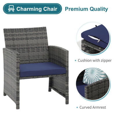 Luxury Rattan Garden Sofa Sets Furniture Wicker Outdoor Chairs Table Ottoman