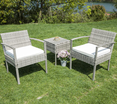 Patio Outdoor Dining Table Rattan Table Tempered Glass Tabletop Porch Conversation