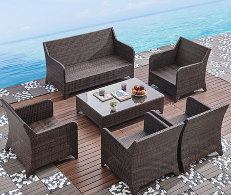 Single Rattan Garden Sofa Chair Waterproof Nordic Modern Terrace Combination