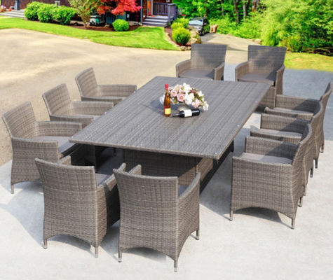 8 Seater  9 Seater Rattan Garden Furniture Sofa Dining Table Set Modern Rattan