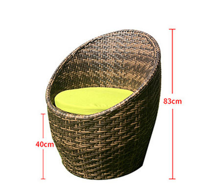 Egg Shape Modern Rattan Dining Set Patio Outdoor Rattan Wicker Furniture Sets