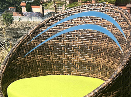 Egg Shape Modern Rattan Dining Set Patio Outdoor Rattan Wicker Furniture Sets