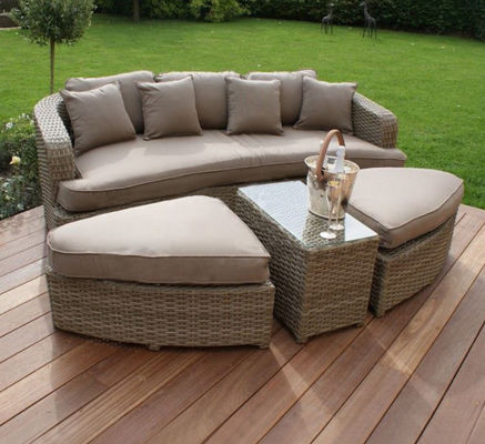 Hotel Outdoor Patio Garden Sunbathing Lounger Sofa Furniture Luxury 228x88x78cm