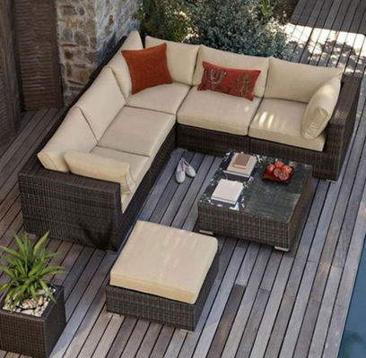 Rattan Lounge Sofa Set Outdoor Garden Patio Furniture Waterproof Sunproof Outdoor