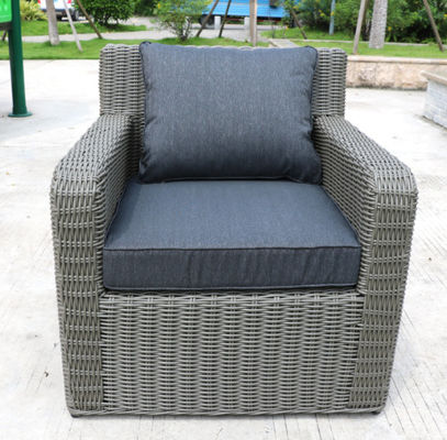 3 Seater Rattan Outdoor Sofa Terrace Furniture Garden Rope Leisure Black Wicker