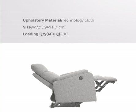 Fine Linen Lumbar Heating Massage Manual Recliner Seat Sofa Wall Hugger 3 Seater