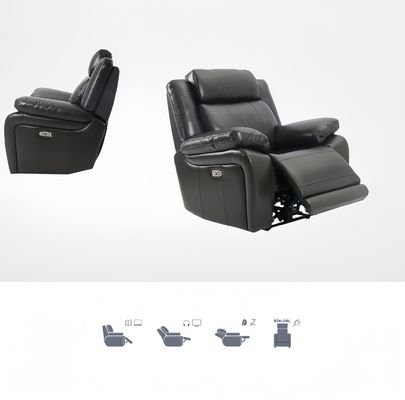 Single Seater American Style Sofas Reclinable Reclyner Electric Massage Leather Sofa