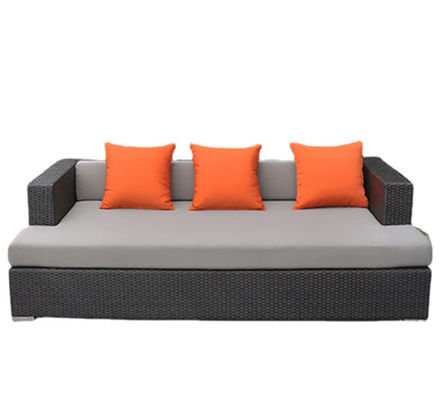 Pe Rattan Sectional Sofa Indoor Furniture Sofa Wrought Iron Sofa Lunge Sunbed Bed Set