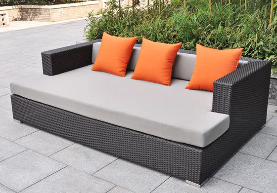 Pe Rattan Sectional Sofa Indoor Furniture Sofa Wrought Iron Sofa Lunge Sunbed Bed Set