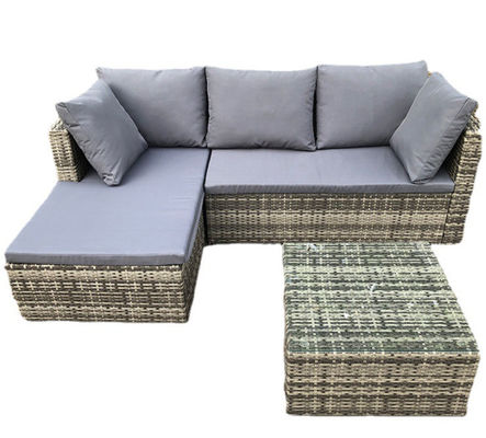 Patio Outdoor Wicker Furniture Sofa PE Rattan Garden Sofa Lightweight Patio Sofa